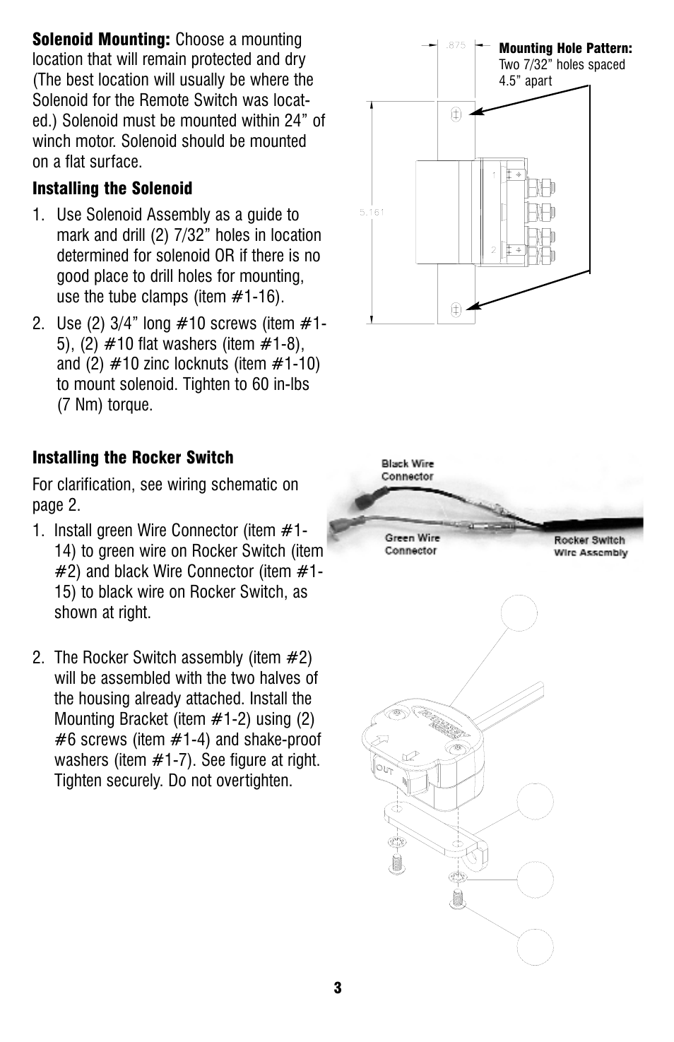 Ramsey Winch MINI ROCKER SWITCH REPLACEMENT KIT 256128 User Manual | Page 3 / 8