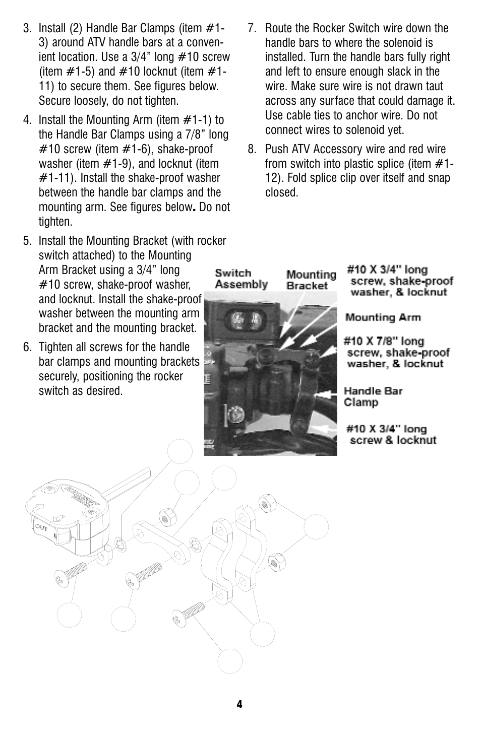 Ramsey Winch MINI ROCKER SWITCH REPLACEMENT KIT 256128 User Manual | Page 4 / 8