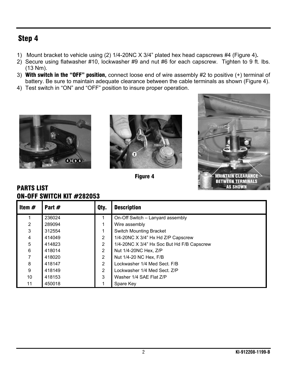 Step 4 | Ramsey Winch ON OFF SWITCH KIT 282053 User Manual | Page 3 / 3