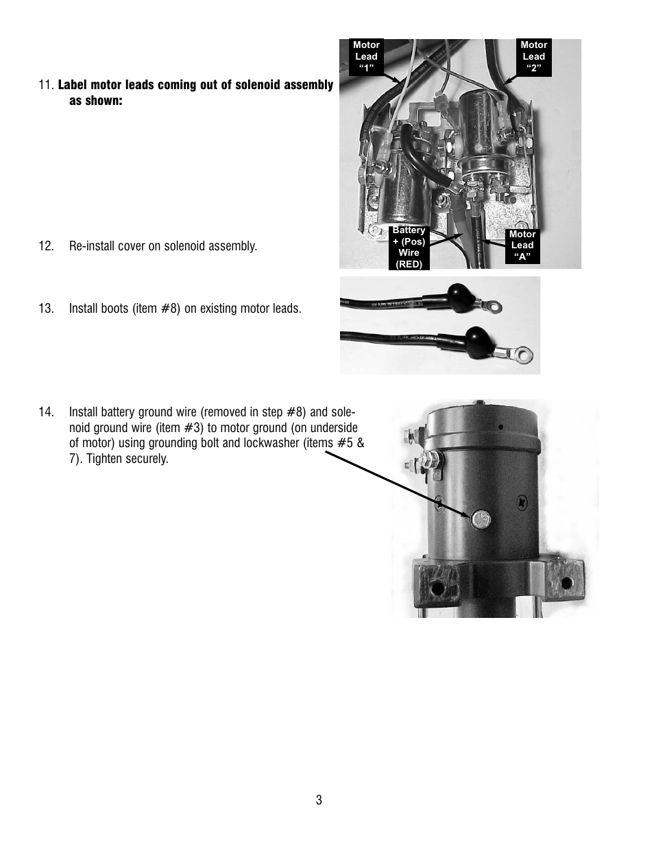 Ramsey Winch REP 8000 12V MOTOR REPLACEMENT KIT 251283 User Manual | Page 3 / 4