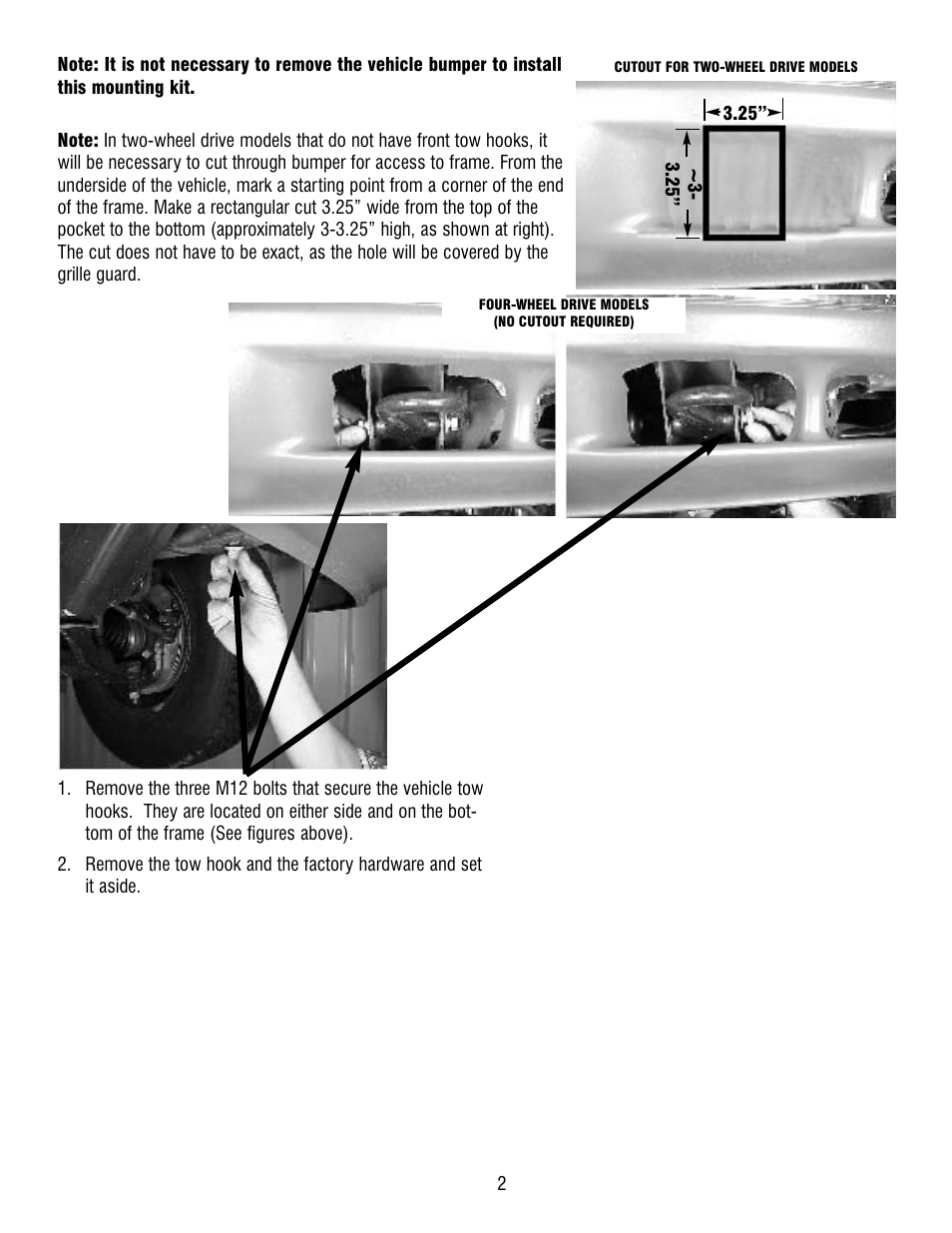 Ramsey Winch CHEVY GRILL GUARD KIT 295369 (PAT 12/15 WINCH) User Manual | Page 2 / 8