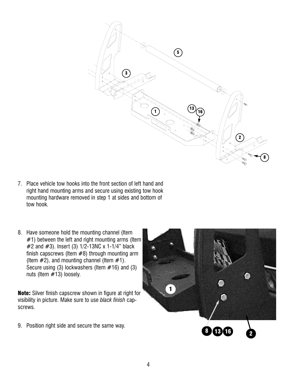 Ramsey Winch CHEVY GRILL GUARD KIT 295369 (PAT 12/15 WINCH) User Manual | Page 4 / 8