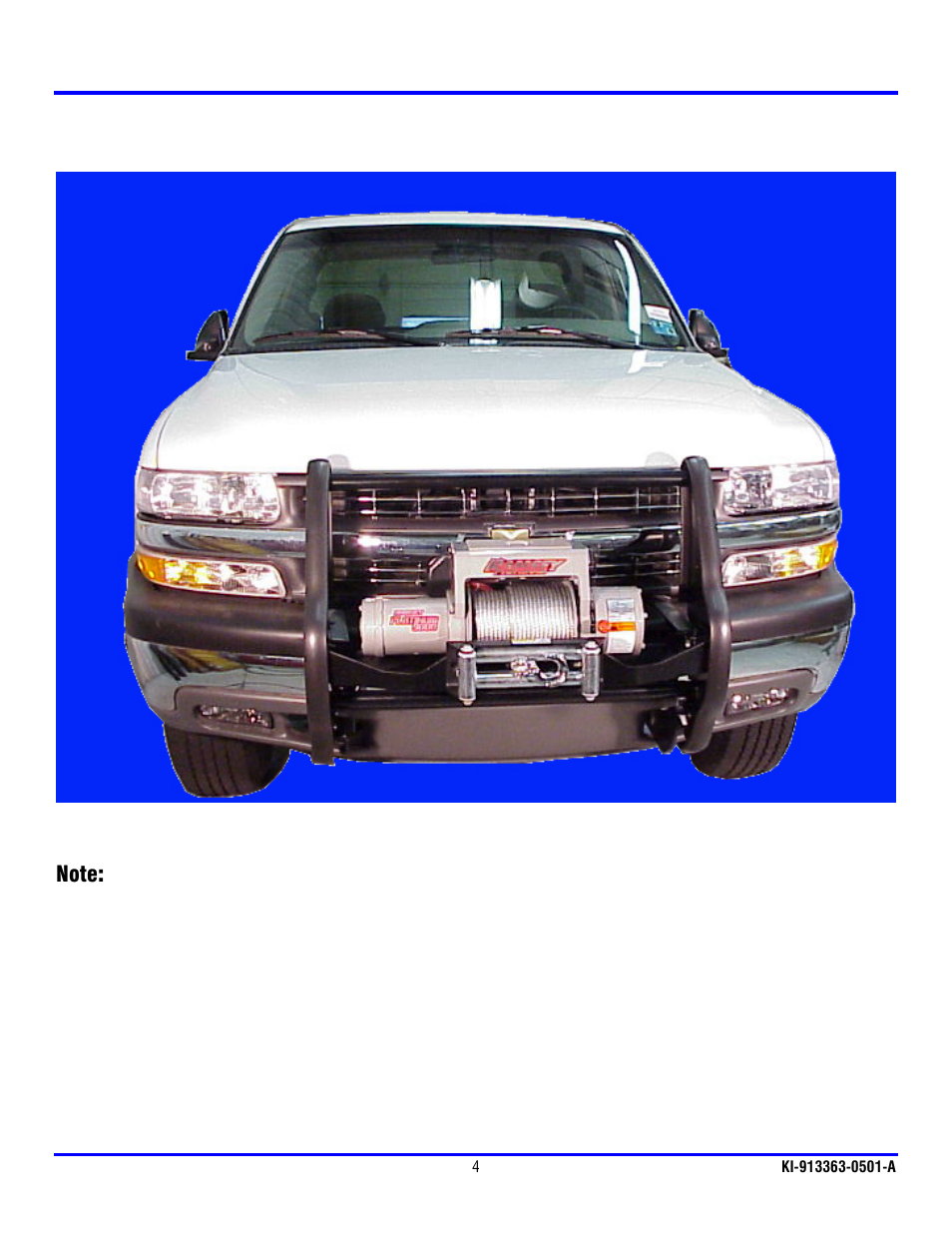 Ramsey Winch CHEVY GRILL GUARD KIT 295928 User Manual | Page 5 / 8