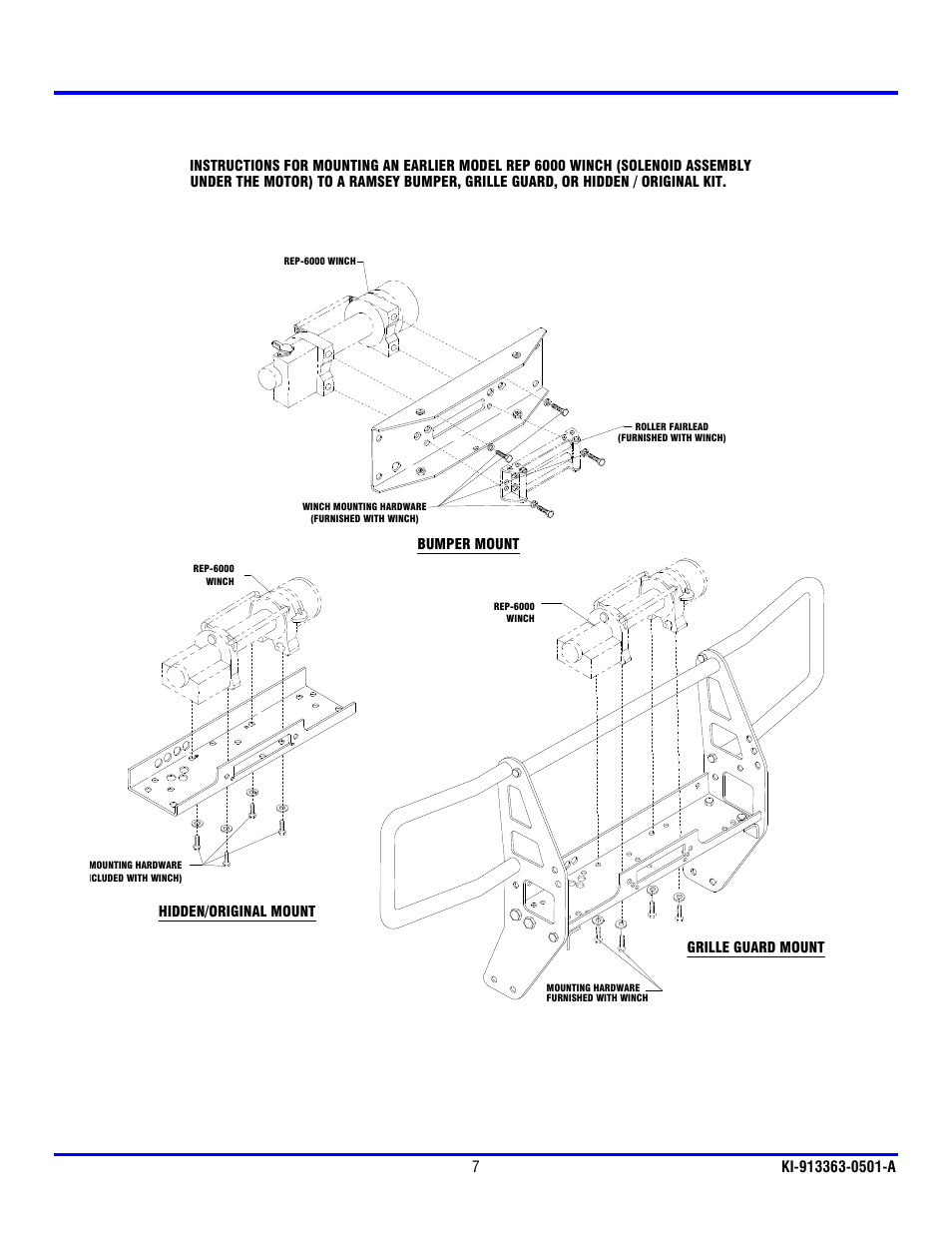 Ramsey Winch CHEVY GRILL GUARD KIT 295928 User Manual | Page 8 / 8