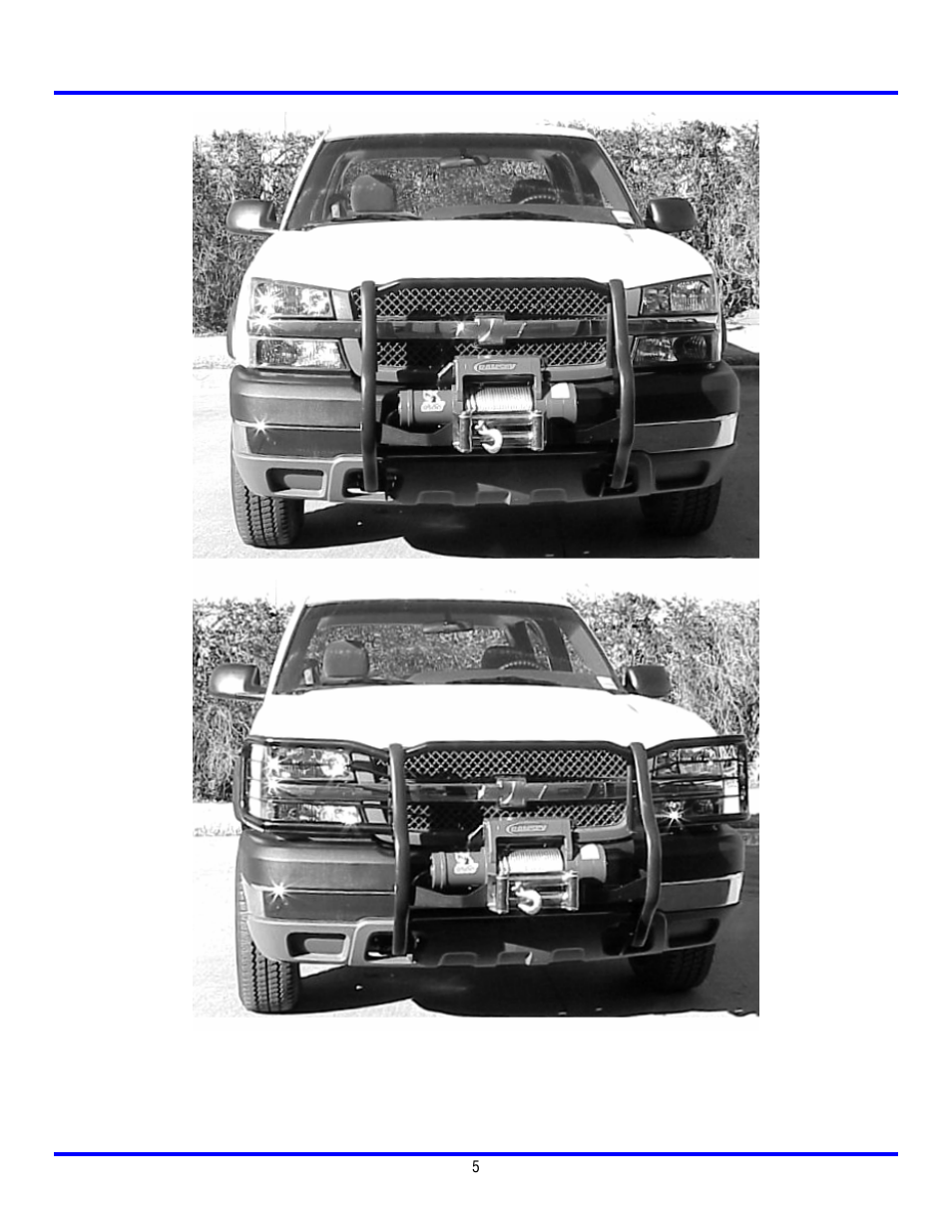 Ramsey Winch CHEVY GRILL GUARD/WRAPAROUND KITS 295936 & 295937 User Manual | Page 6 / 8