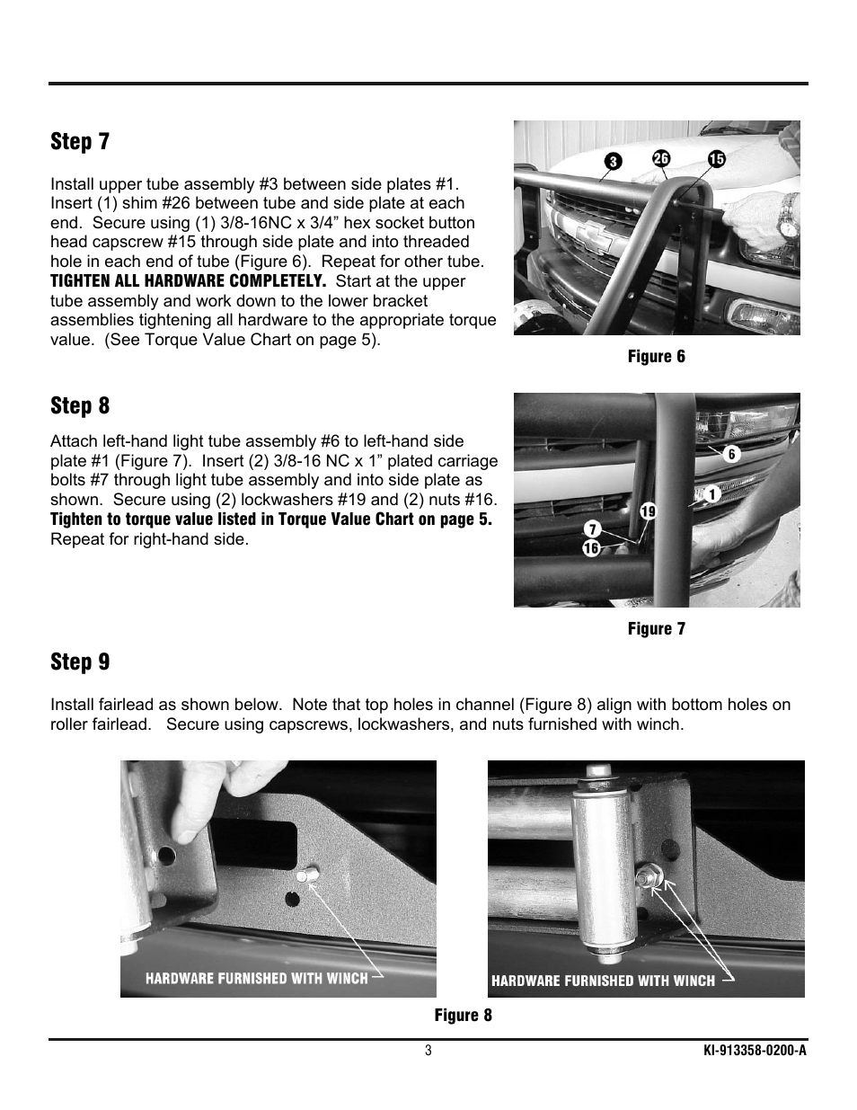 Ramsey Winch CHEVY WRAPAROUND KIT 295362 (RE WINCH) User Manual | Page 4 / 7