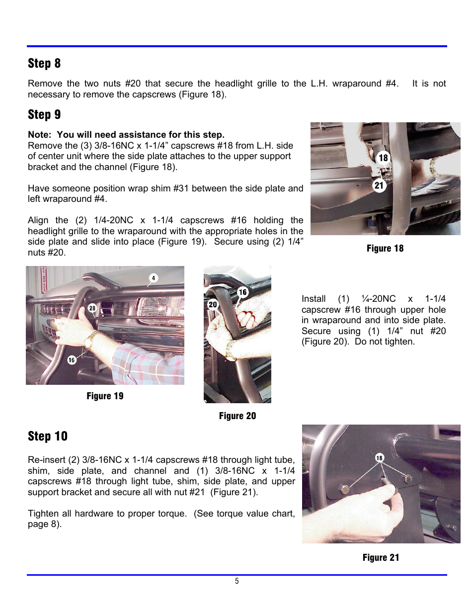 Step 8, Step 9, Step 10 | Ramsey Winch CHEVY WRAPAROUND KIT 295922 User Manual | Page 6 / 10