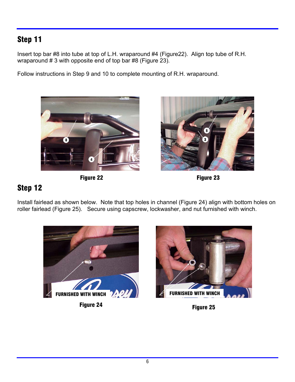 Step 11, Step 12 | Ramsey Winch CHEVY WRAPAROUND KIT 295922 User Manual | Page 7 / 10