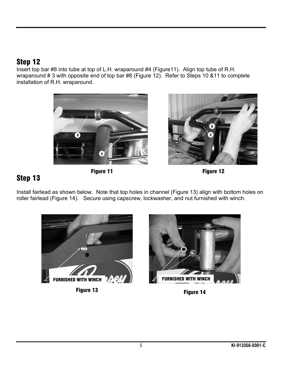 Step 12, Step 13 | Ramsey Winch CHEVY WRAPAROUND KIT 295925 User Manual | Page 6 / 10