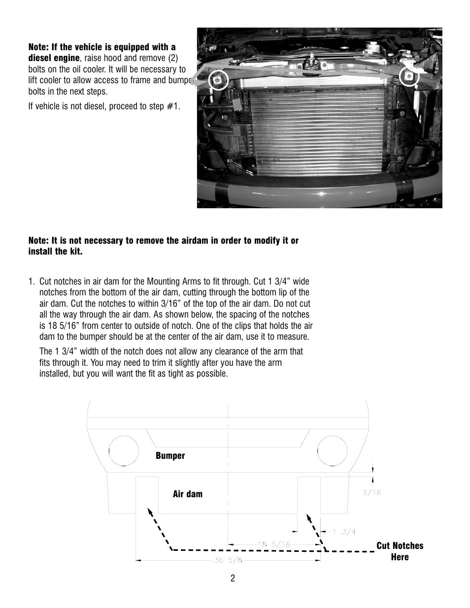 Ramsey Winch DODGE GRILL GUARD KIT 295370 (RE WINCH) User Manual | Page 2 / 8