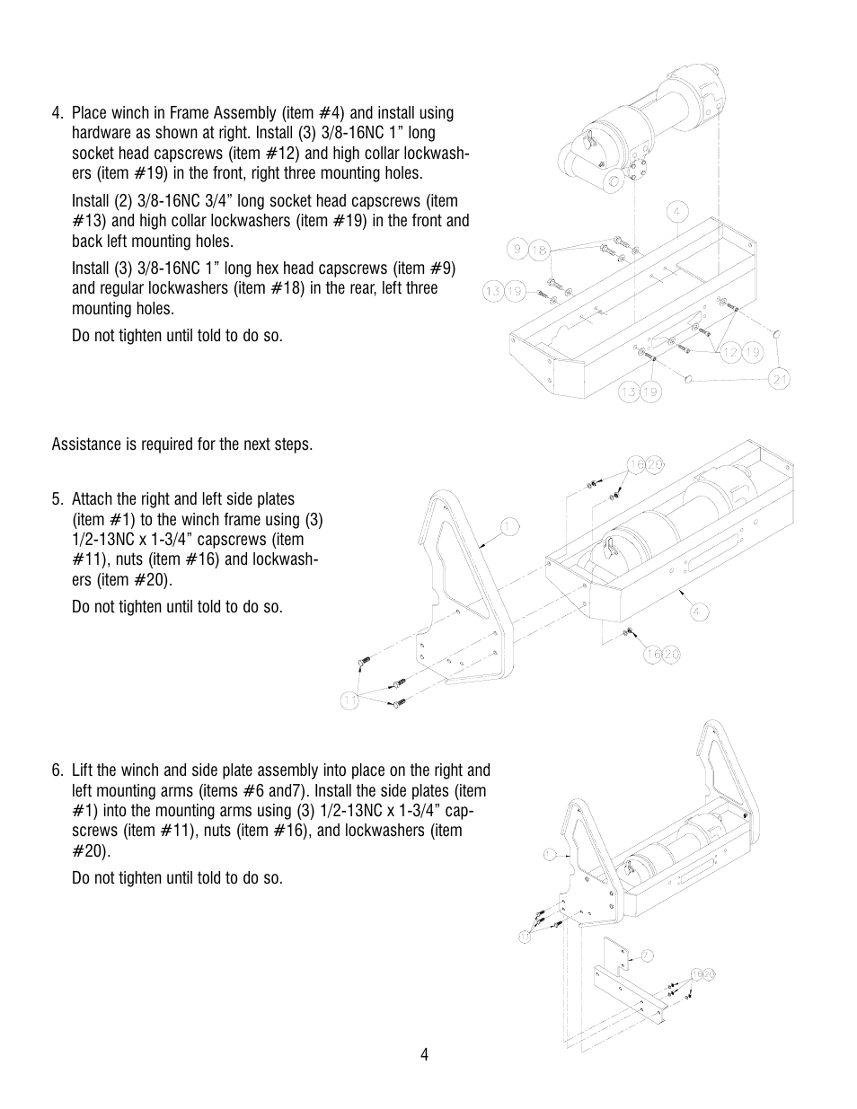 Ramsey Winch DODGE GRILL GUARD KIT 295370 (RE WINCH) User Manual | Page 4 / 8