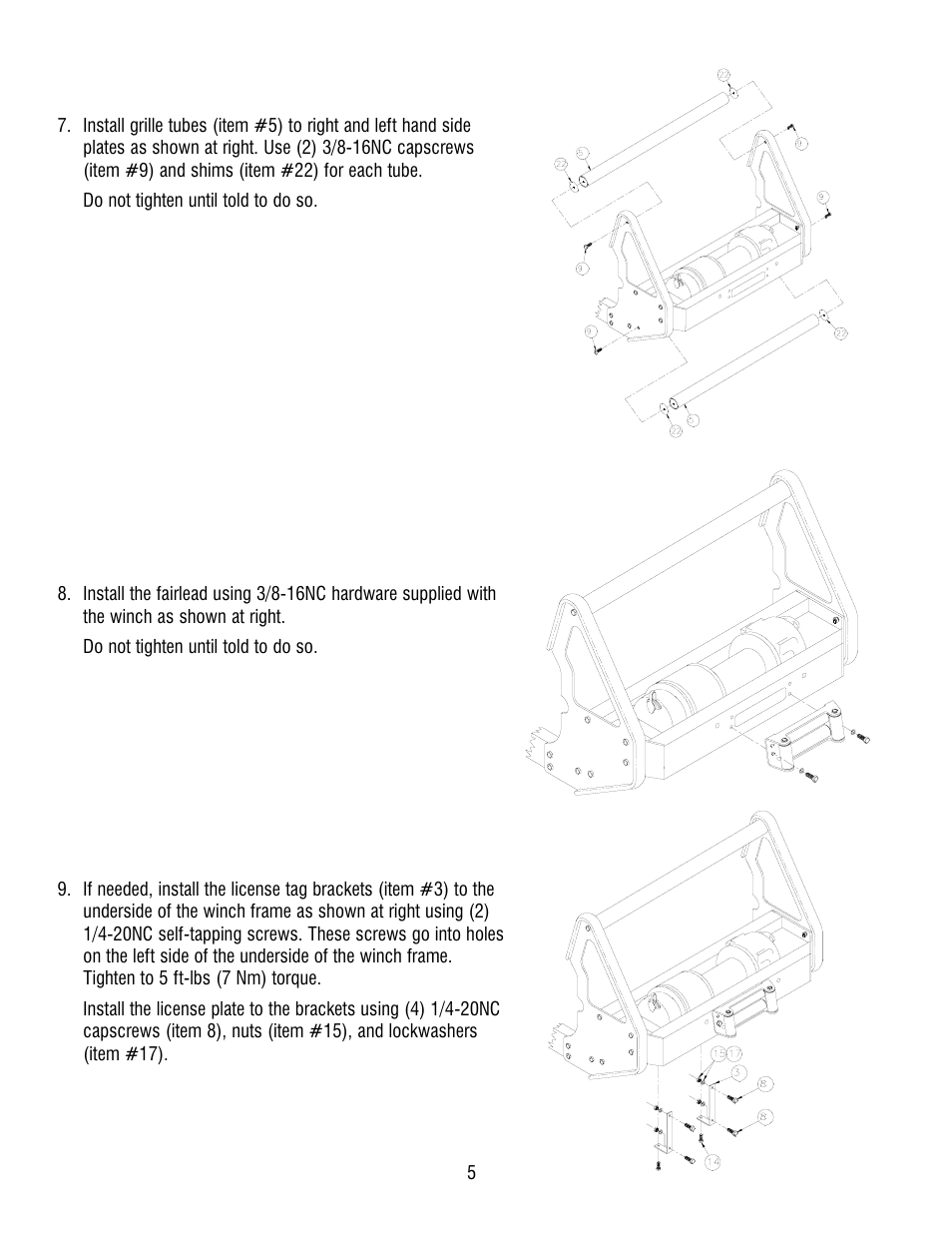 Ramsey Winch DODGE GRILL GUARD KIT 295370 (RE WINCH) User Manual | Page 5 / 8