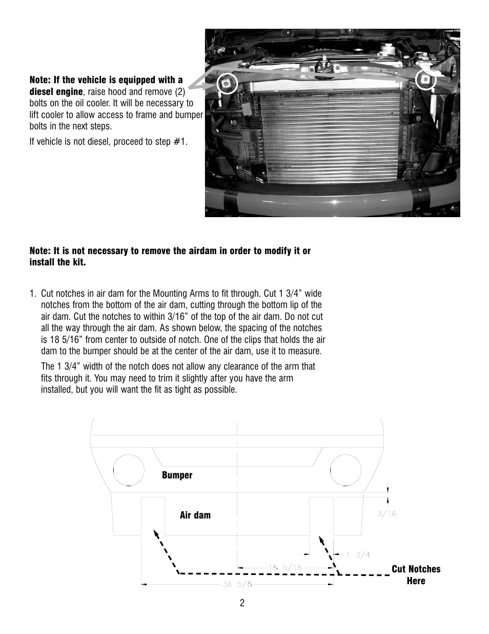 Ramsey Winch DODGE GRILL GUARD KIT 295371 (PAT 12/15) User Manual | Page 2 / 8