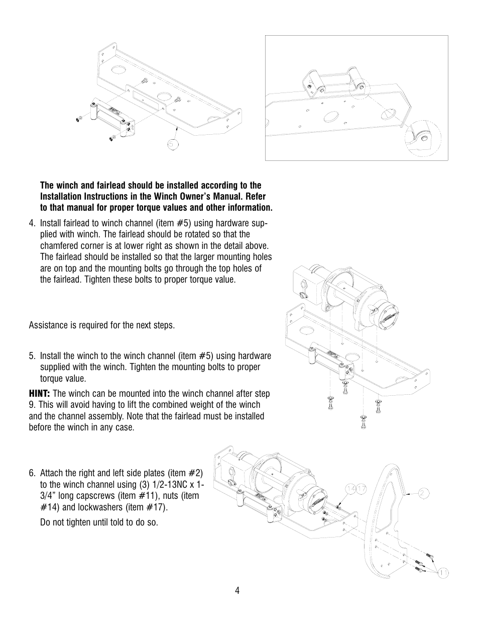 Ramsey Winch DODGE GRILL GUARD KIT 295371 (PAT 12/15) User Manual | Page 4 / 8