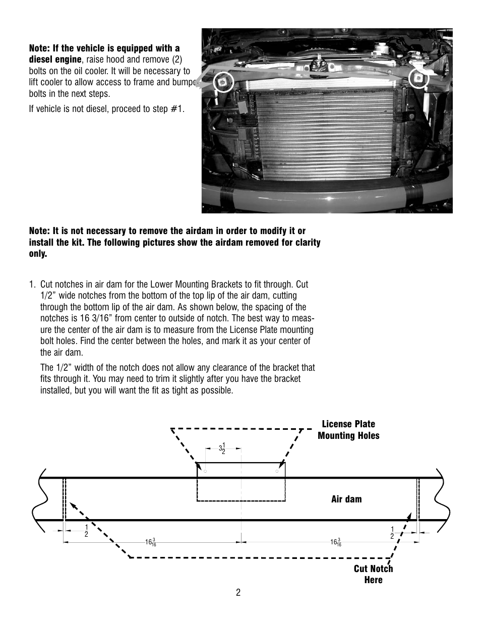 Ramsey Winch DODGE GRILL GUARD/WRAPAROUND KITS 295938 & 295939 User Manual | Page 2 / 8