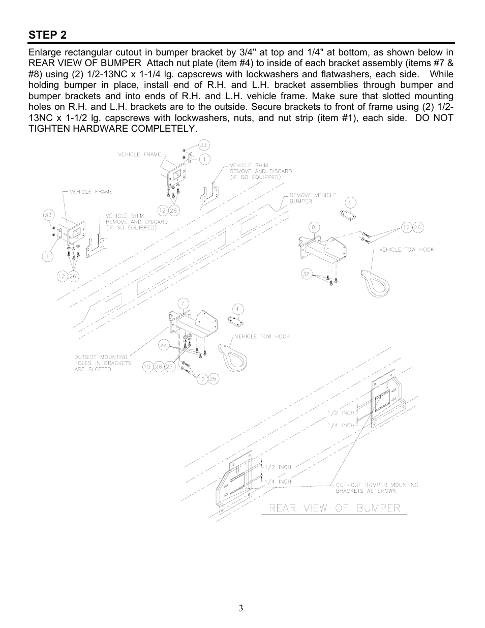 Ramsey Winch FORD GRILL GUARD KIT 295340 User Manual | Page 4 / 9