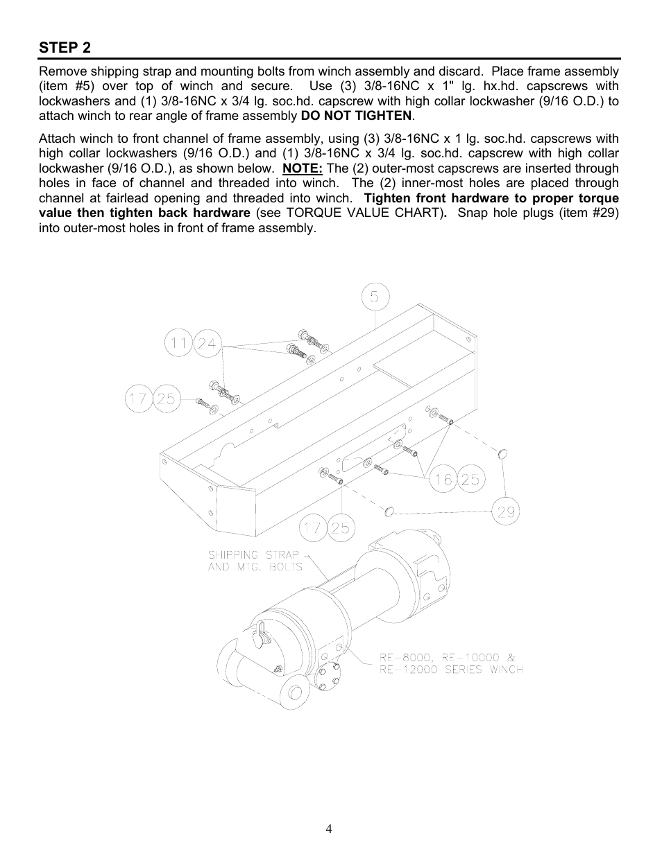 Ramsey Winch FORD GRILL GUARD KIT 295340 User Manual | Page 5 / 9