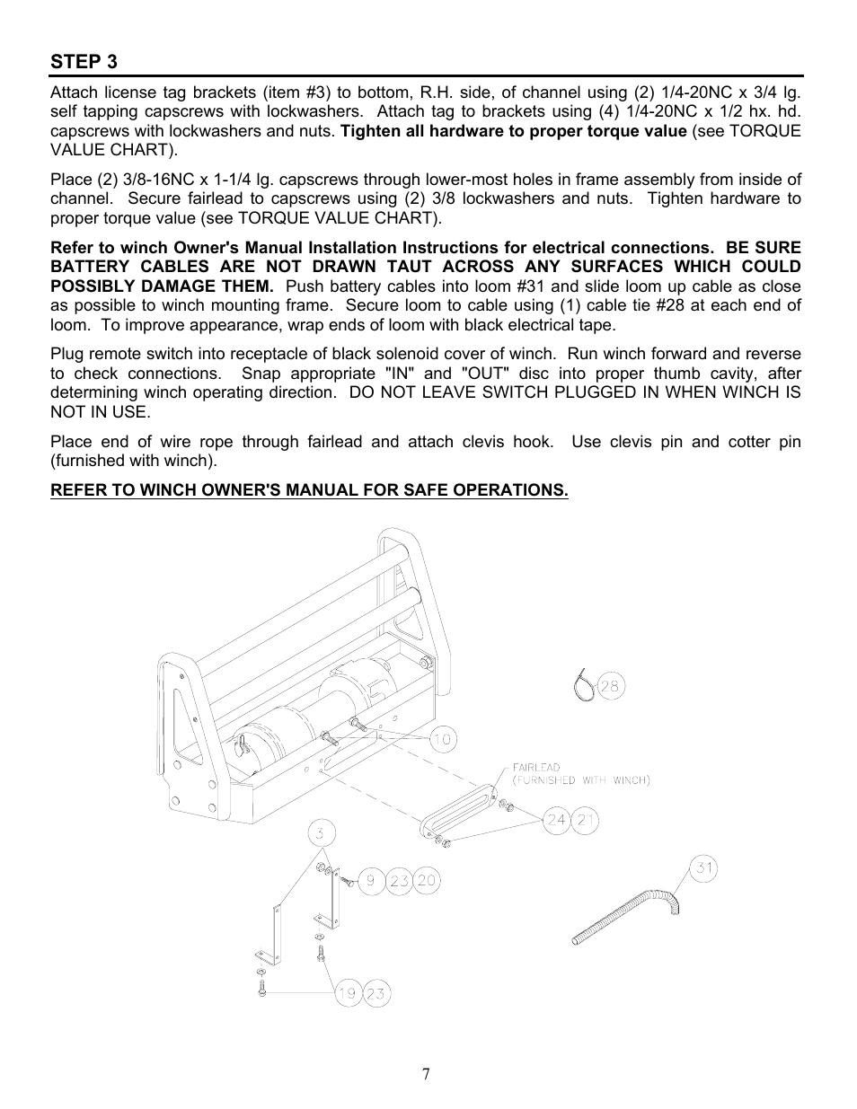 Ramsey Winch FORD GRILL GUARD KIT 295340 User Manual | Page 8 / 9