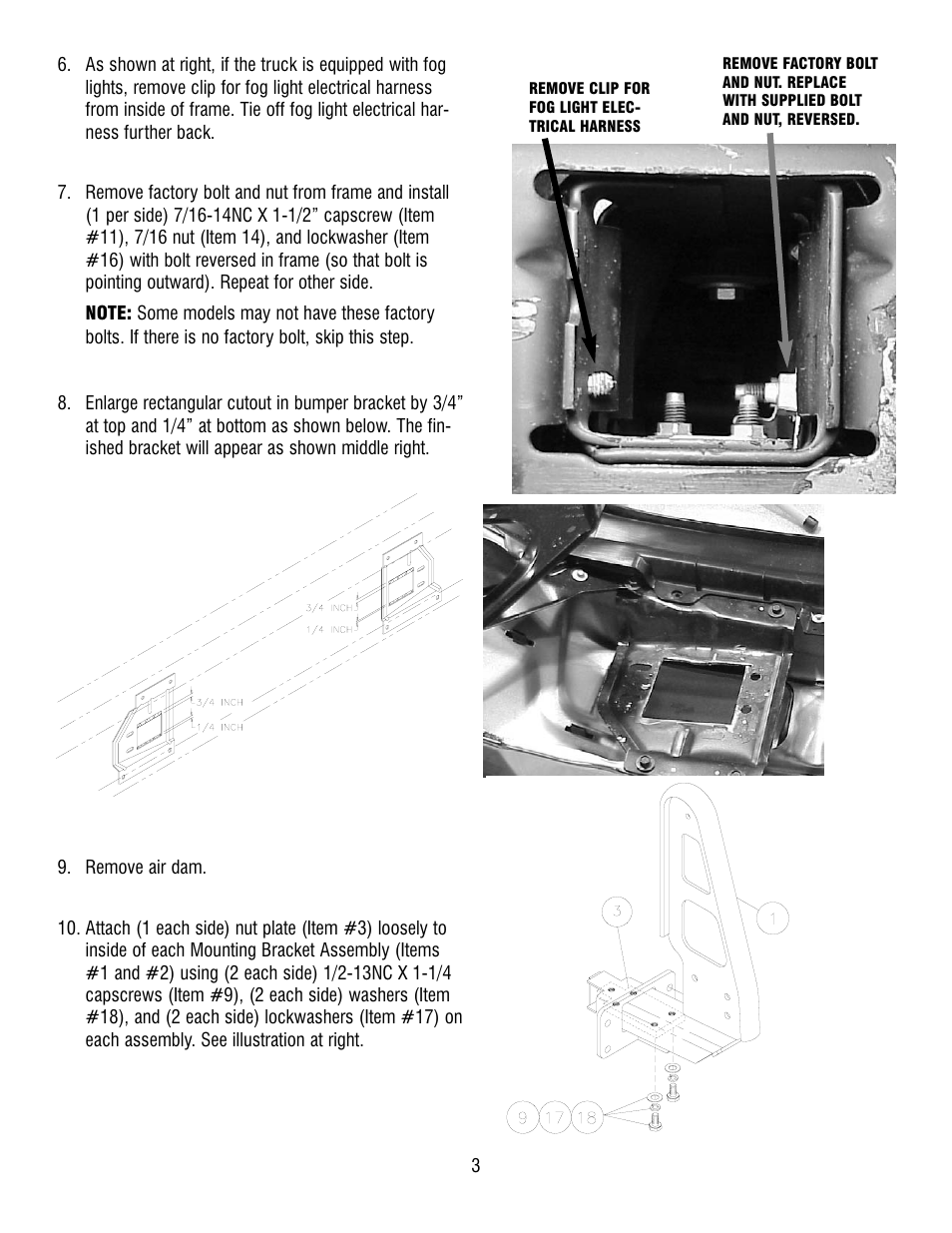 Ramsey Winch FORD GRILL GUARD KIT 295368 User Manual | Page 3 / 9