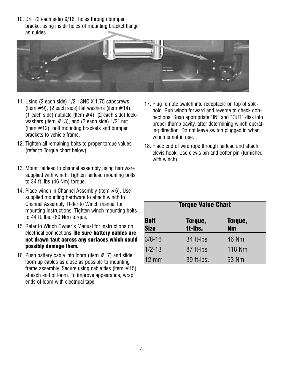 Ramsey Winch FORD GRILL GUARD KIT 295374 (PAT 12/15) User Manual | Page 4 / 6