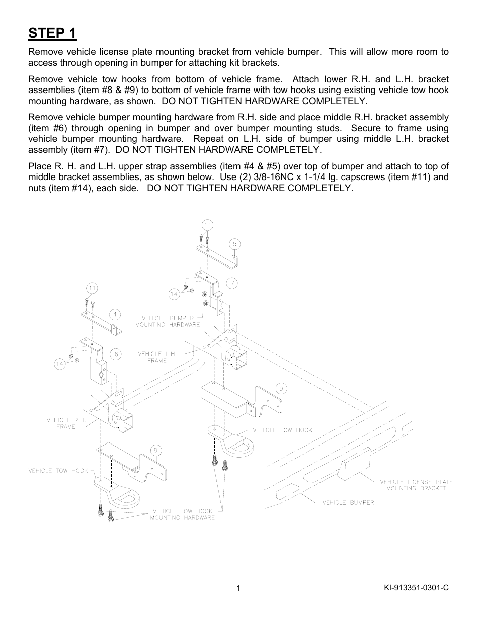 Step 1 | Ramsey Winch FORD GRILL GUARD KIT 295919 User Manual | Page 2 / 6