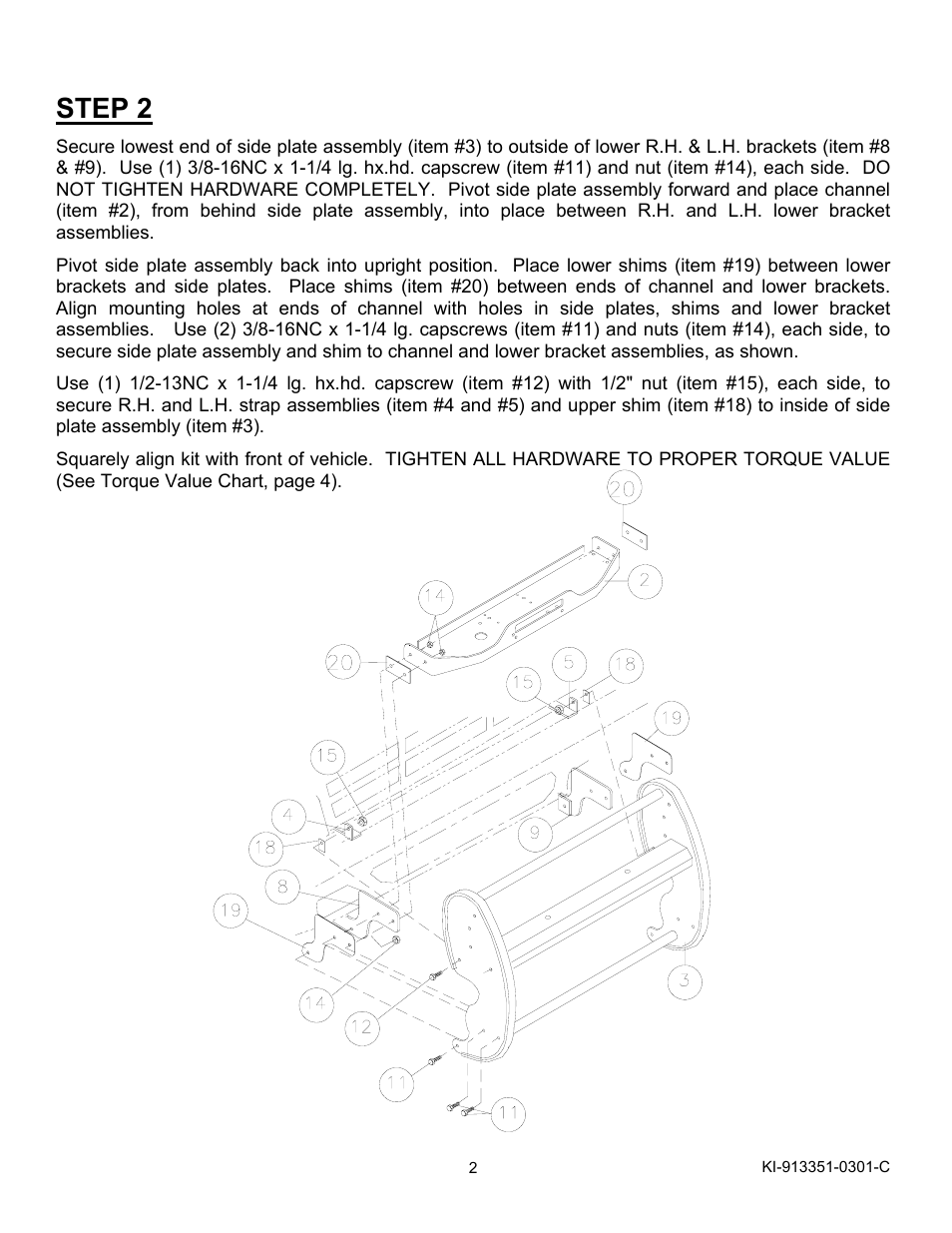 Step 2 | Ramsey Winch FORD GRILL GUARD KIT 295919 User Manual | Page 3 / 6