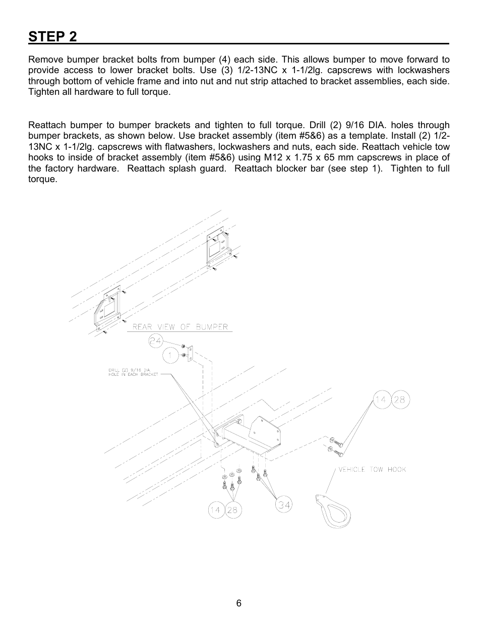 Step 2 | Ramsey Winch FORD GRILL GUARD/WRAPAROUND KITS 295344 & 295345 (RE WINCH) User Manual | Page 7 / 9