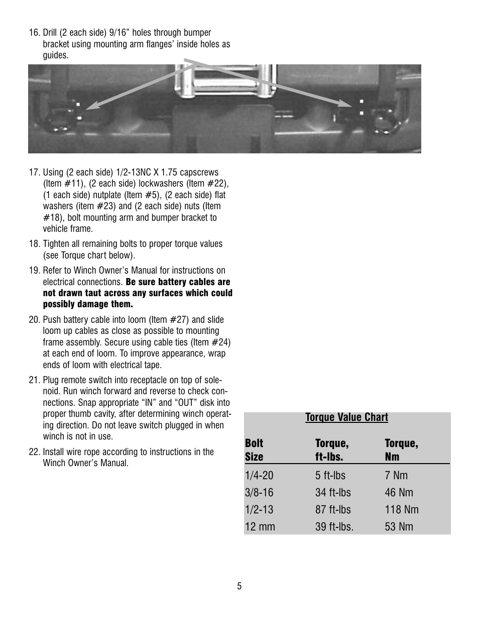 Ramsey Winch FORD GRILL GUARD/WRAPAROUND KITS 295372 & 295373 (RE WINCH) User Manual | Page 5 / 8