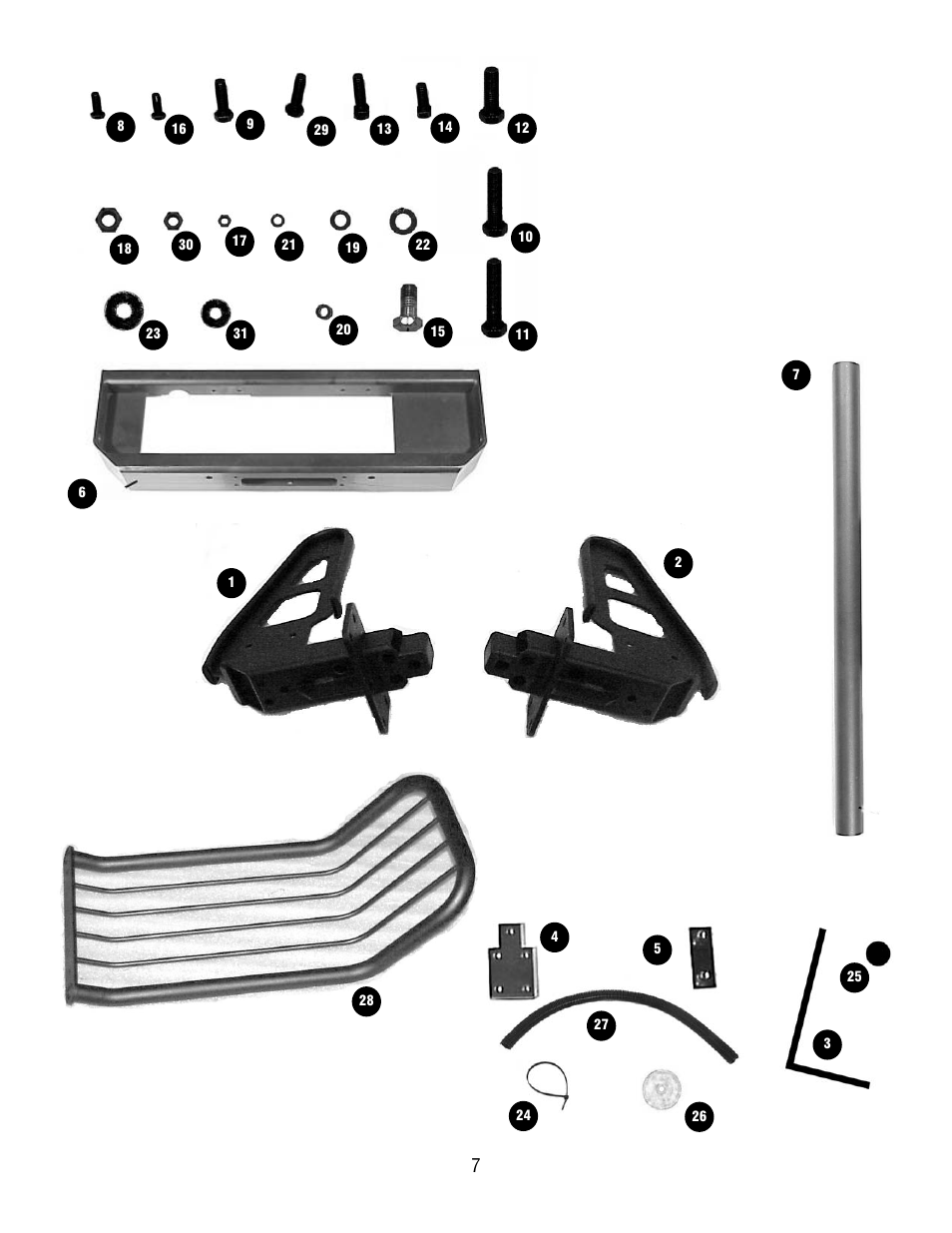 Ramsey Winch FORD GRILL GUARD/WRAPAROUND KITS 295372 & 295373 (RE WINCH) User Manual | Page 7 / 8