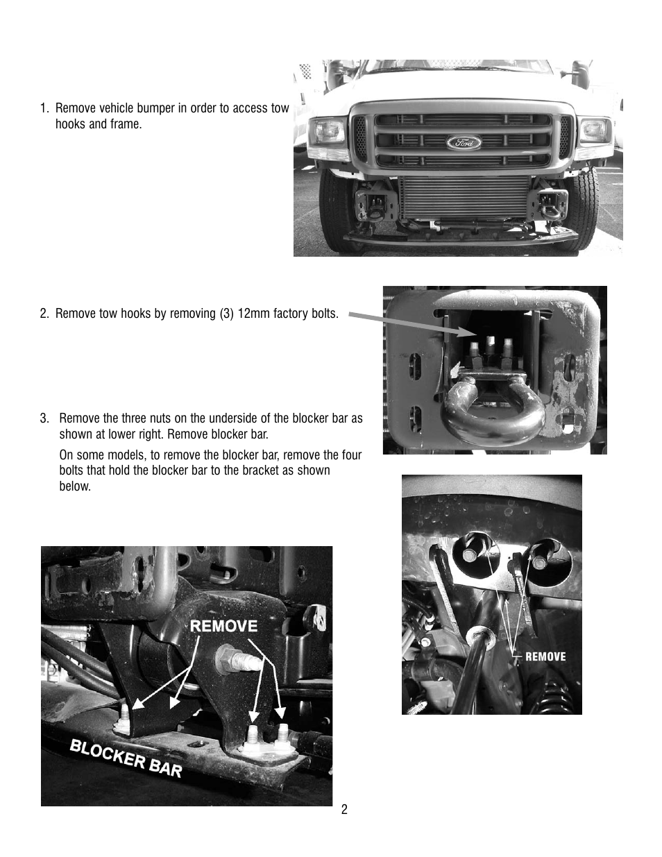 Ramsey Winch FORD GRILL GUARD/WRAPAROUND KITS 295940 & 295941 User Manual | Page 2 / 7