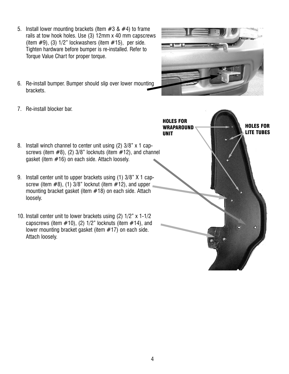 Ramsey Winch FORD GRILL GUARD/WRAPAROUND KITS 295940 & 295941 User Manual | Page 4 / 7