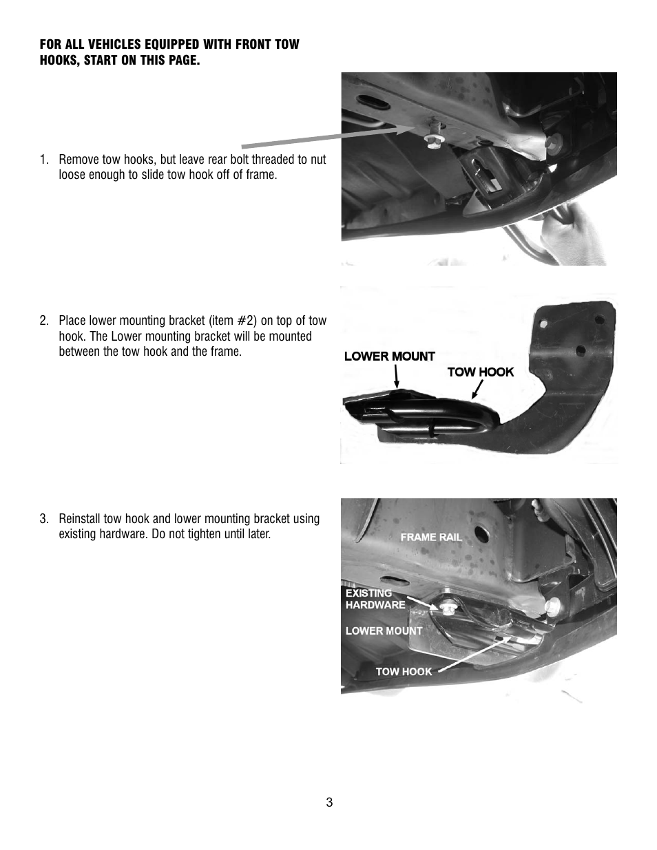 Ramsey Winch FORD GRILL GUARD/WRAPAROUND KITS 295942 & 295943 User Manual | Page 3 / 7