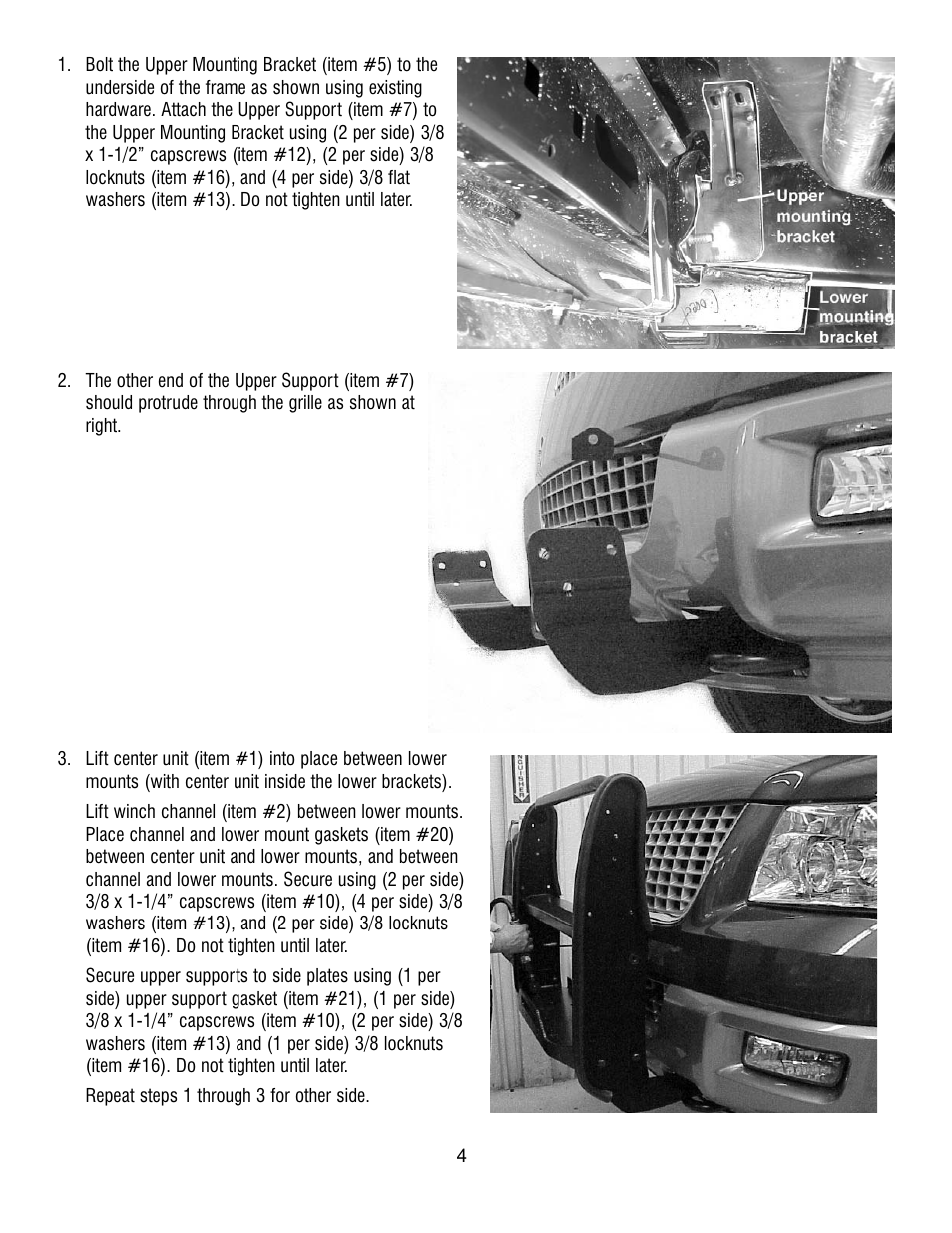 Ramsey Winch FORD GRILL GUARD/WRAPAROUND KITS 295944 & 295945 User Manual | Page 4 / 7