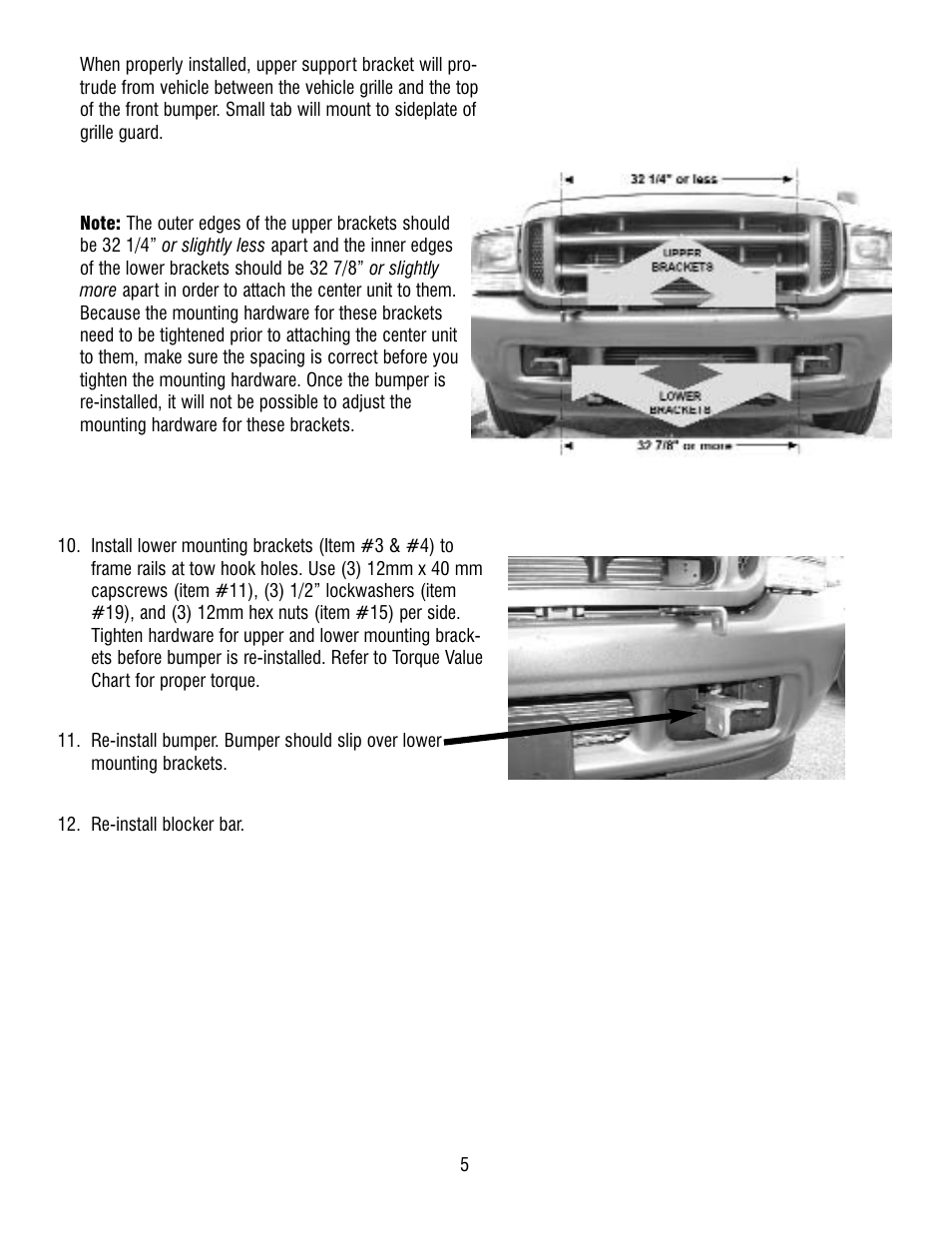 Ramsey Winch FORD GRILL GUARD/WRAPAROUND KITS 295946 & 295947 User Manual | Page 5 / 9