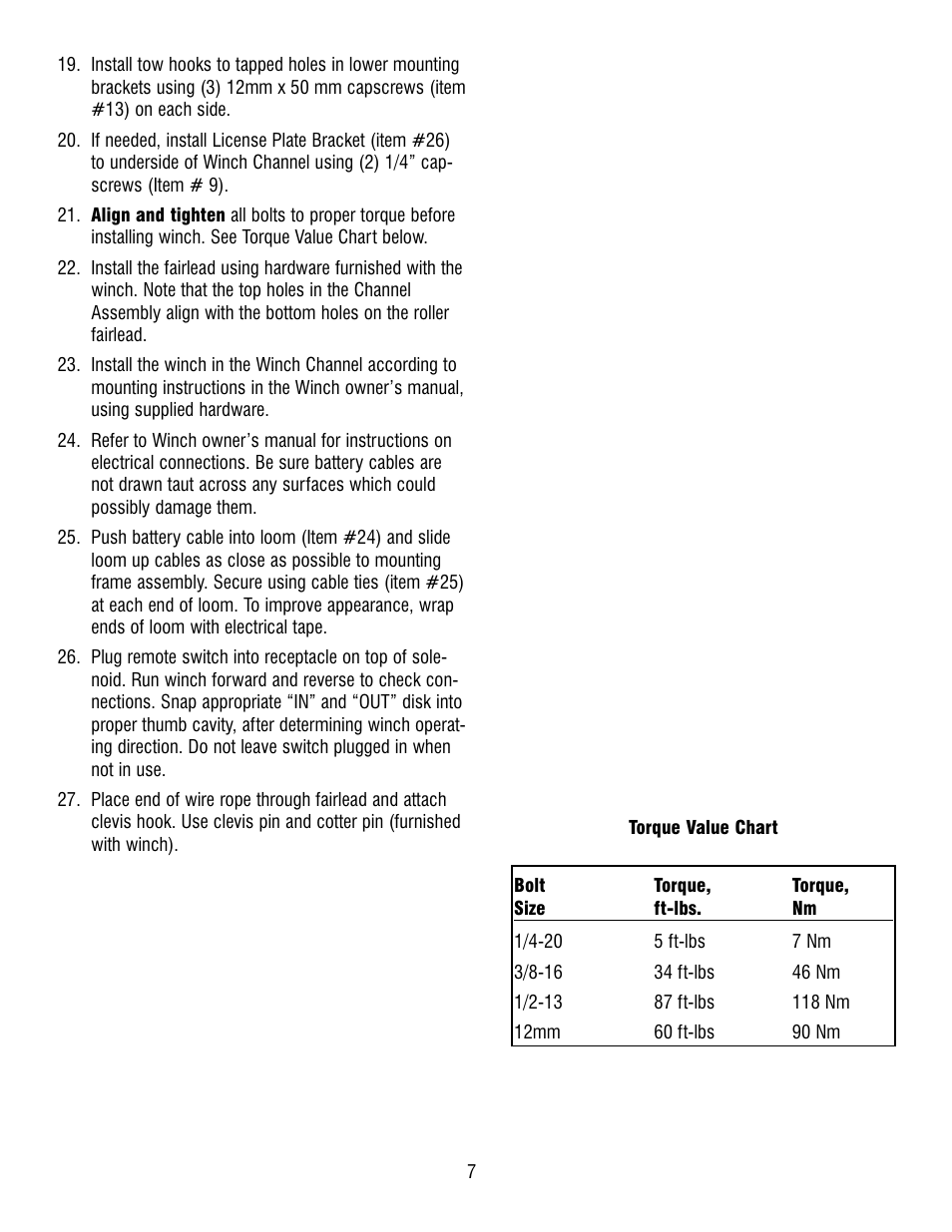 Ramsey Winch FORD GRILL GUARD/WRAPAROUND KITS 295946 & 295947 User Manual | Page 7 / 9