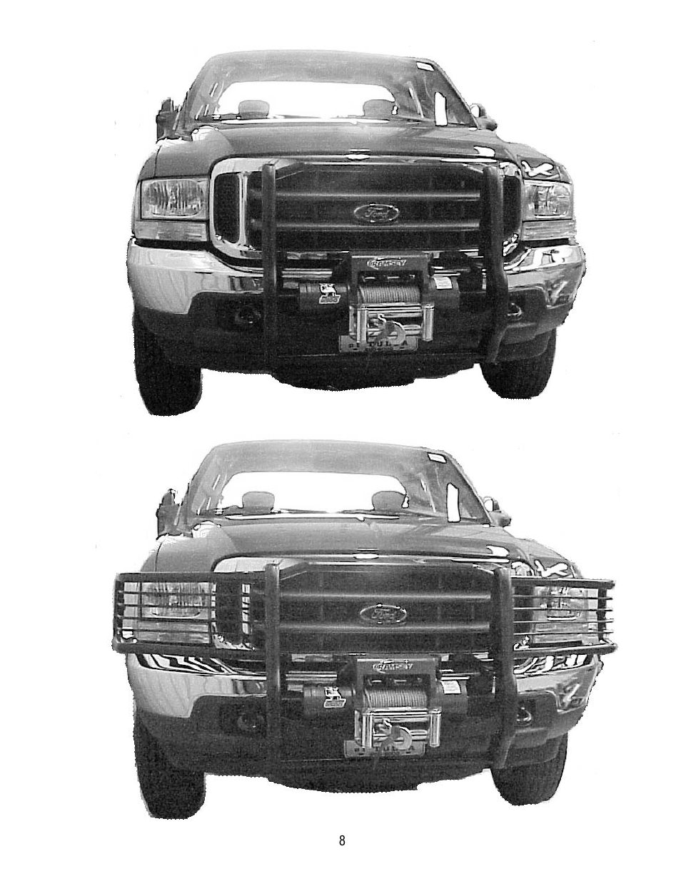 Ramsey Winch FORD GRILL GUARD/WRAPAROUND KITS 295946 & 295947 User Manual | Page 8 / 9