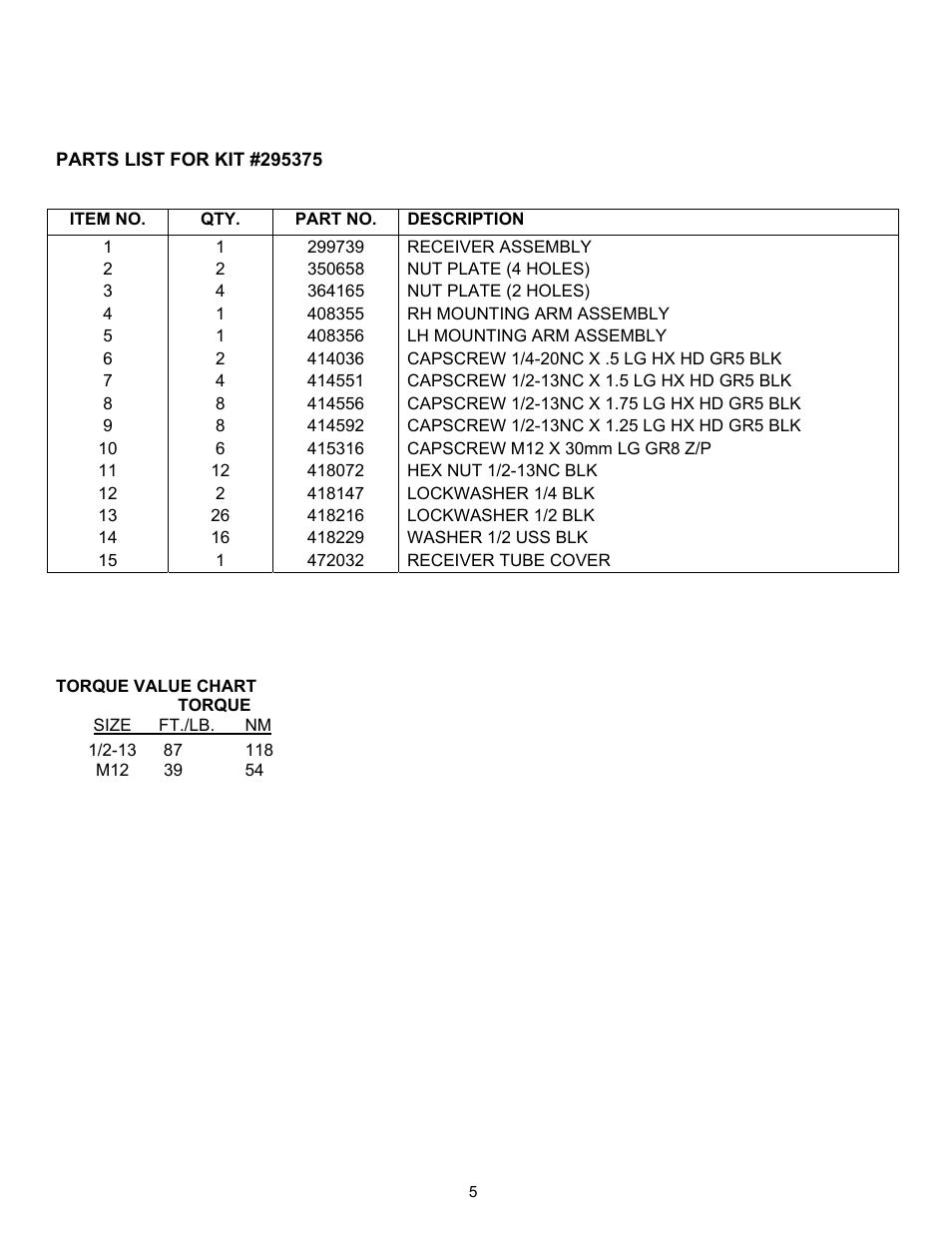 Ramsey Winch FORD QM KIT 295375 User Manual | Page 6 / 6