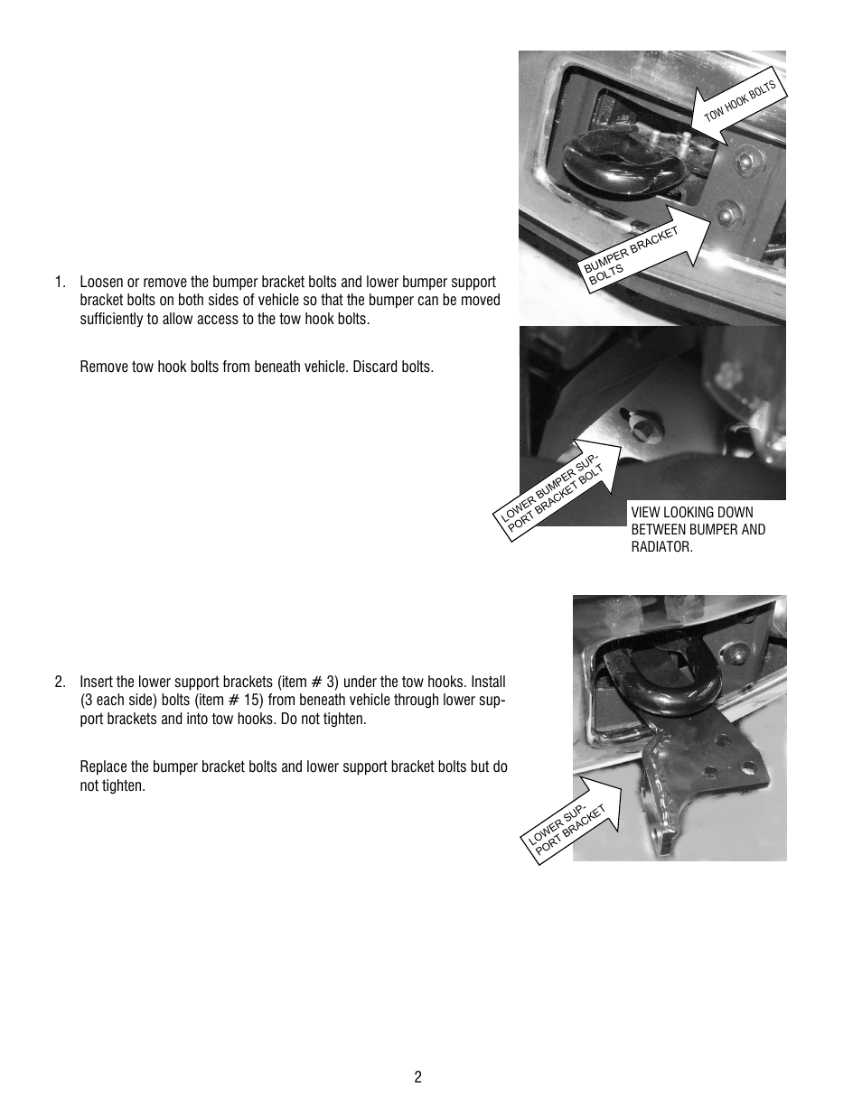 Ramsey Winch FORD SUPER DUTY KIT 295950 User Manual | Page 2 / 6