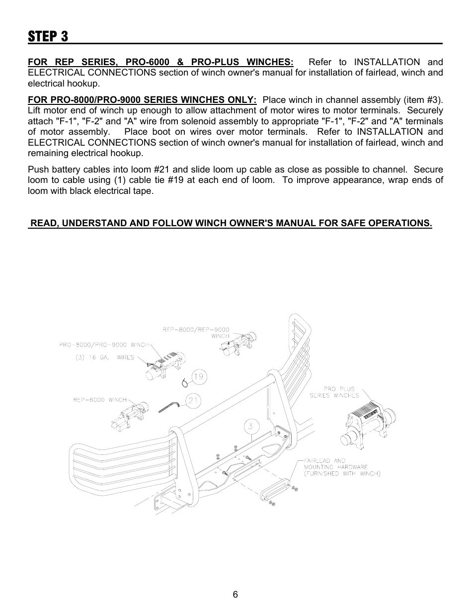 Step 3 | Ramsey Winch FORD WRAPAROUND KIT 295346 User Manual | Page 7 / 8