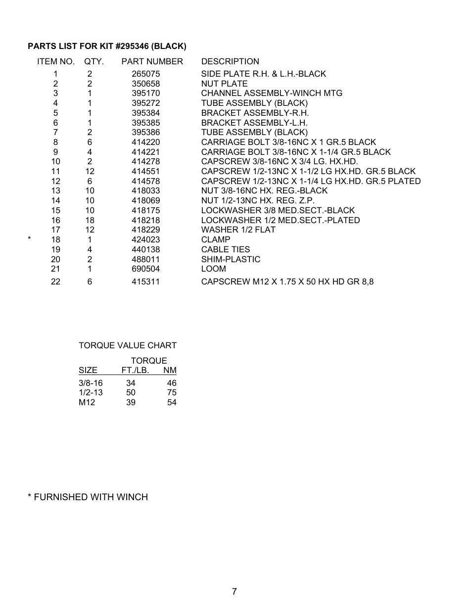 Ramsey Winch FORD WRAPAROUND KIT 295346 User Manual | Page 8 / 8