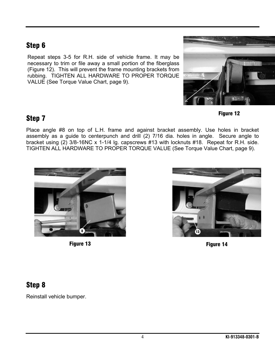 Step 6, Step 7, Step 8 | Ramsey Winch FORD WRAPAROUND KIT 295918 User Manual | Page 5 / 10