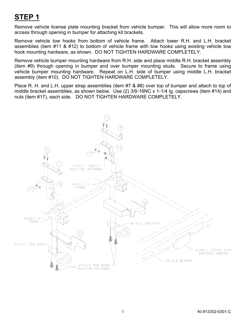 Step 1 | Ramsey Winch FORD WRAPAROUND KIT 295920 User Manual | Page 2 / 6