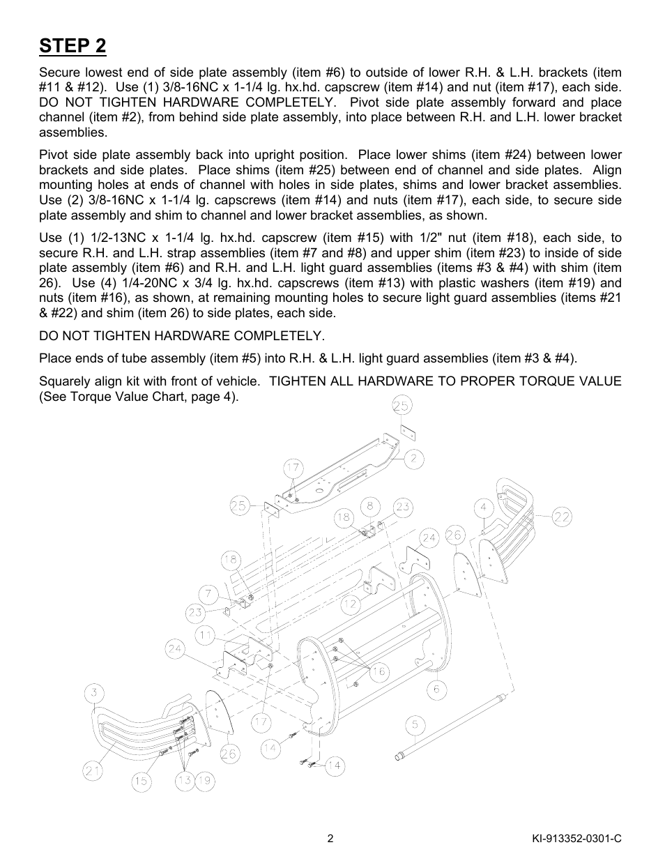 Step 2 | Ramsey Winch FORD WRAPAROUND KIT 295920 User Manual | Page 3 / 6