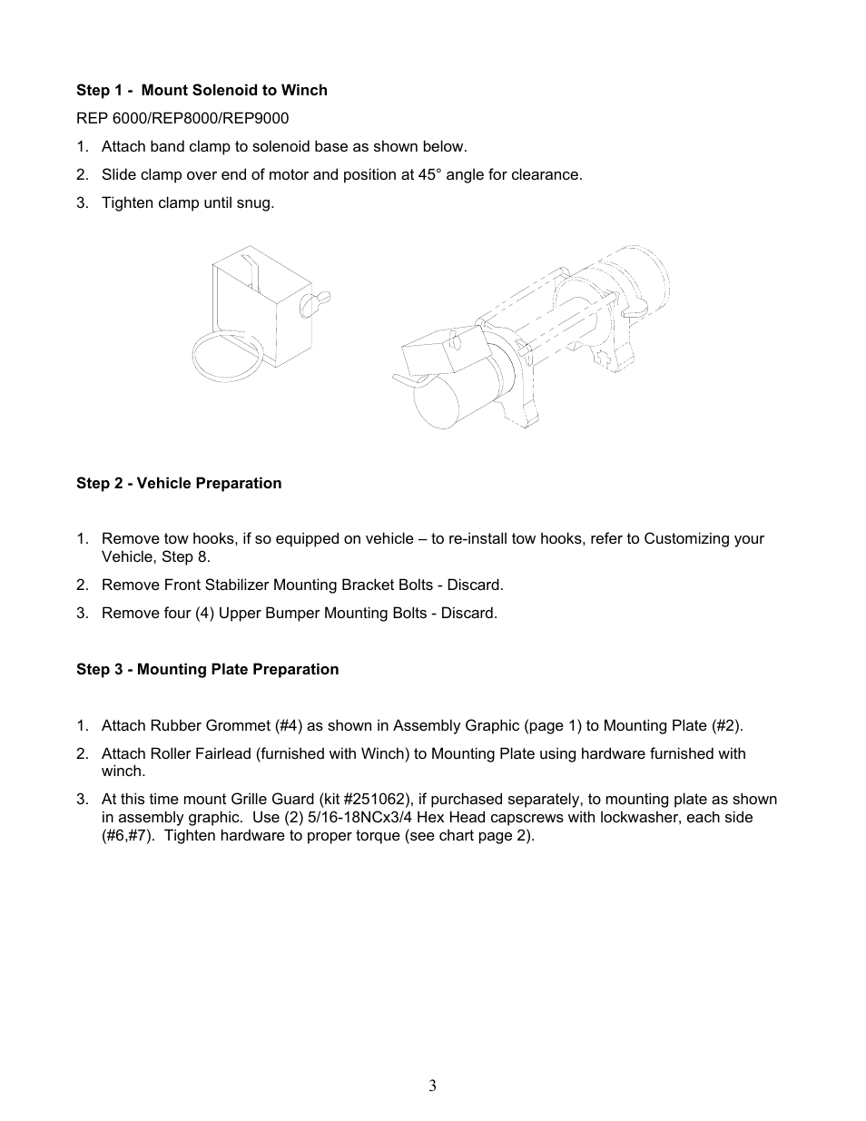 Ramsey Winch JEEP GRILL GUARD/SPORT BAR KITS 295241 & 251062 User Manual | Page 4 / 7