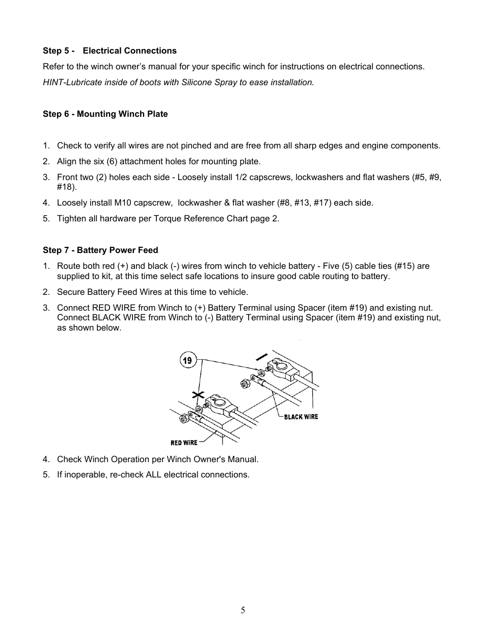 Ramsey Winch JEEP GRILL GUARD/SPORT BAR KITS 295241 & 251062 User Manual | Page 6 / 7