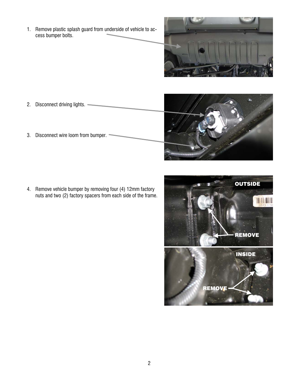 Ramsey Winch JEEP WRANGLER KIT 295378 User Manual | Page 2 / 7