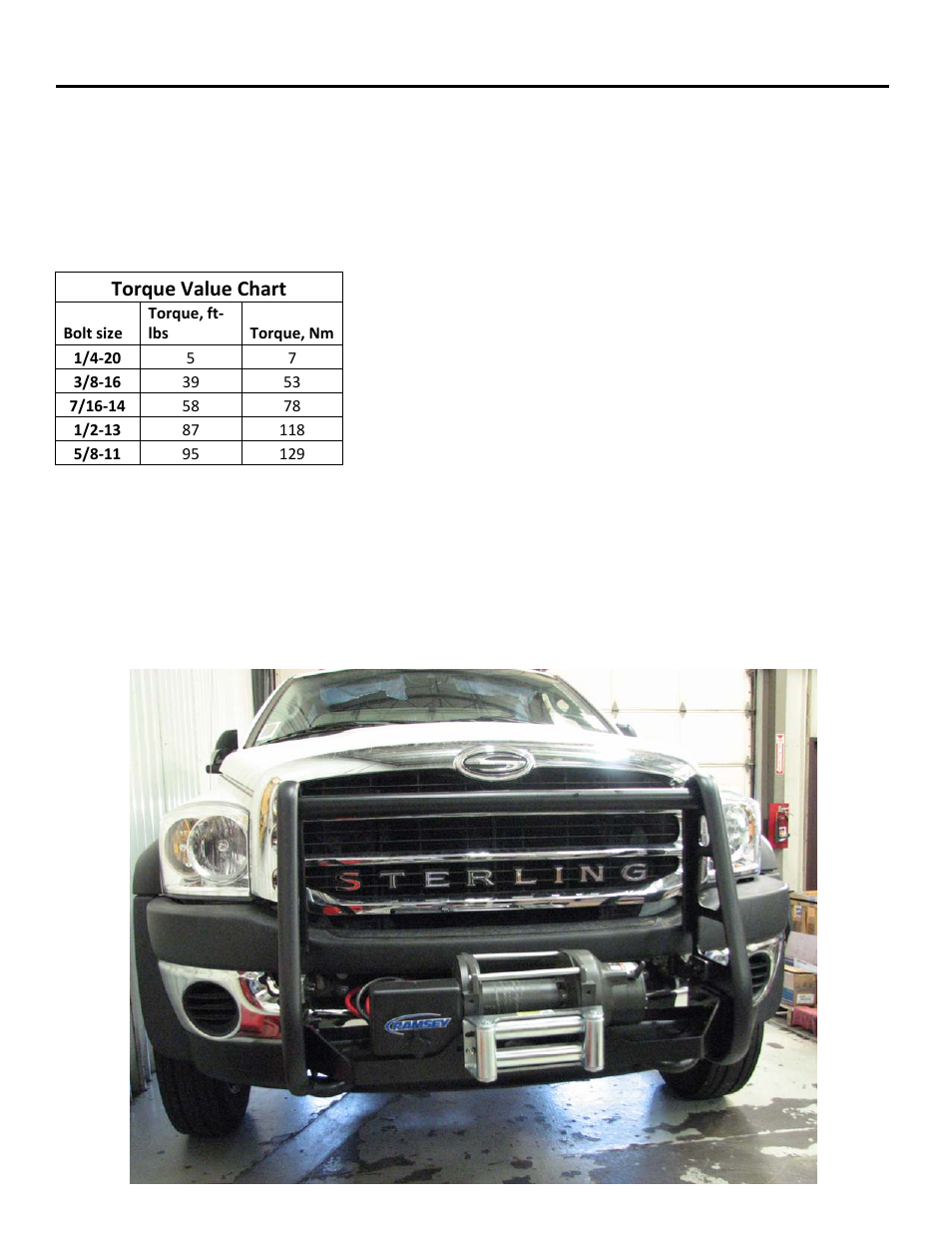 Step 3, Tighten all hardware and torque | Ramsey Winch STERLING BULLIT 4500/5500 User Manual | Page 4 / 6