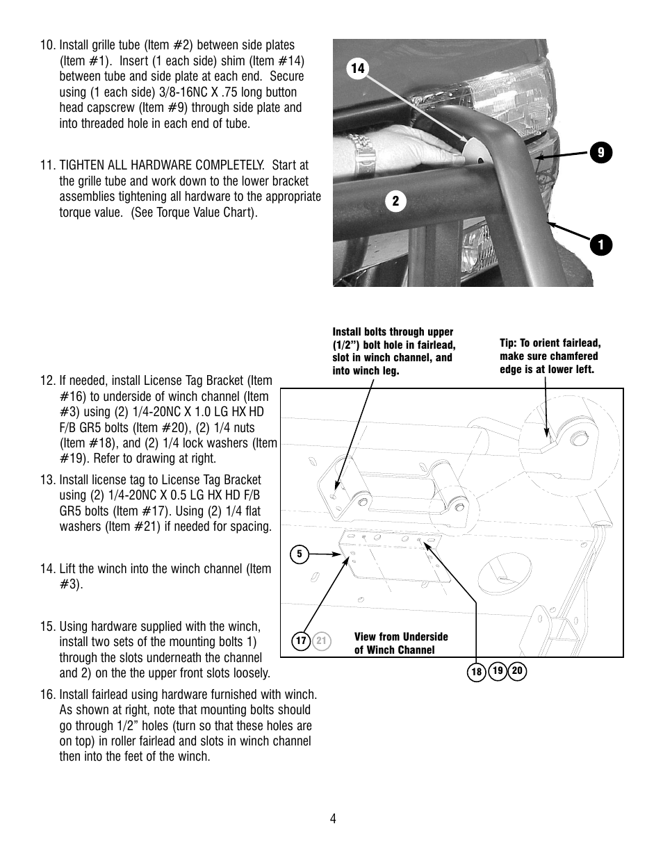 Ramsey Winch CHEVY GRILL GUARD KIT 295365 User Manual | Page 4 / 8