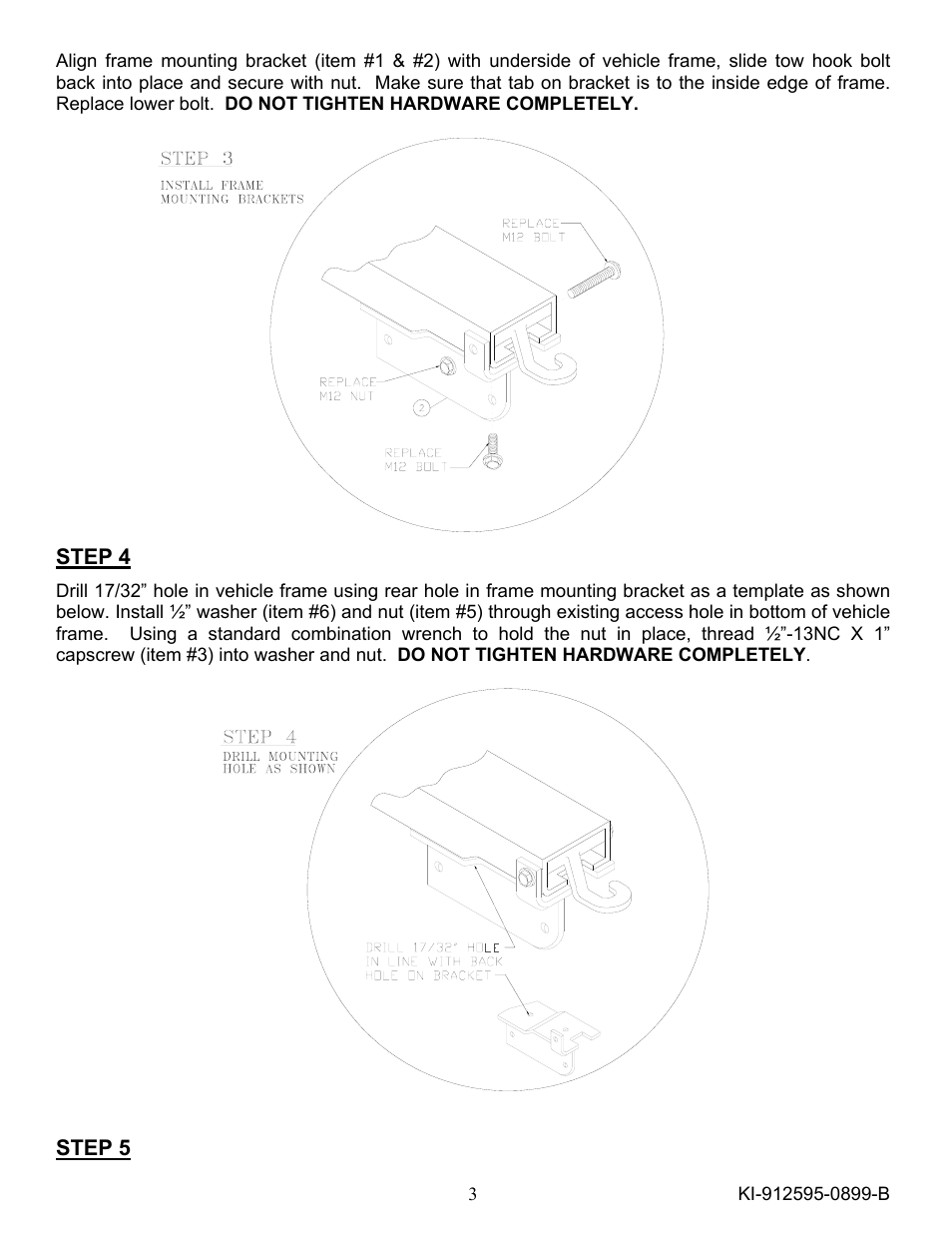 Ramsey Winch CHEVY QM KIT 251067 User Manual | Page 3 / 6