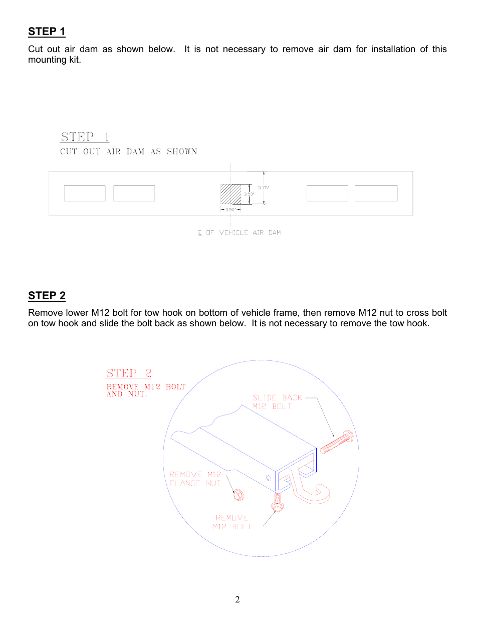 Ramsey Winch CHEVY QM KIT 251077 User Manual | Page 2 / 6